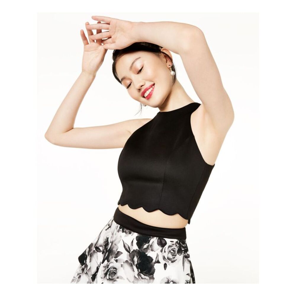 SPEECHLESS Womens Ruffled Mini Skirt White Cocktail Floral Juniors 11